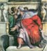 The prophet Ezekial by Michelangelo