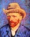 Self-portrait with a gray felt hat [2] by Van Gogh