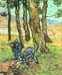 Two men in digging out a tree stump by Van Gogh