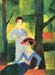Two girls in the forest by August Macke