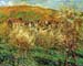 Flowering apple trees by Monet
