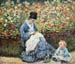 Madame Monet and child by Monet