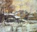 Snow at sunset, Argenteuil in the snow by Monet