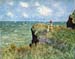 Walk on the cliffs by Monet